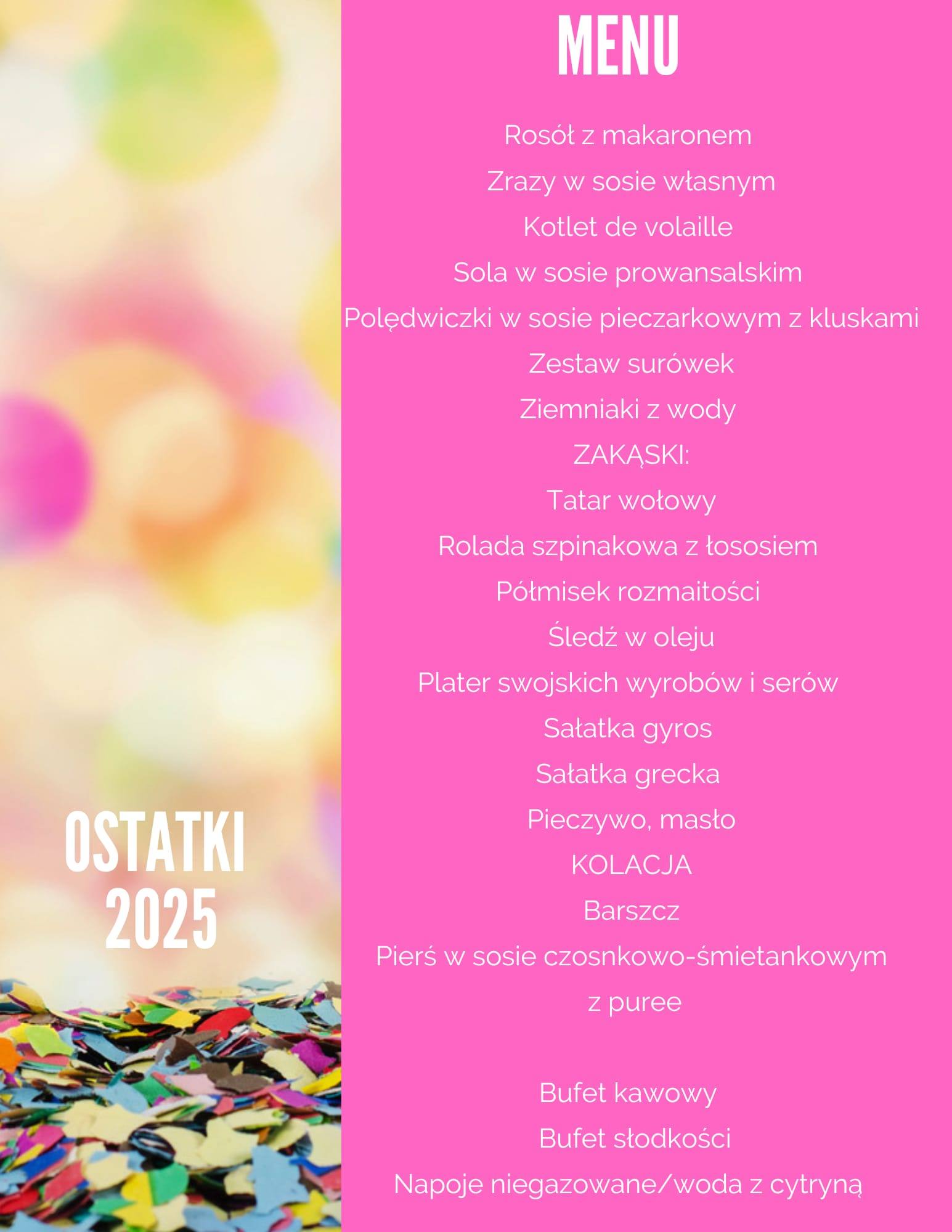 ostatki 2025- menu